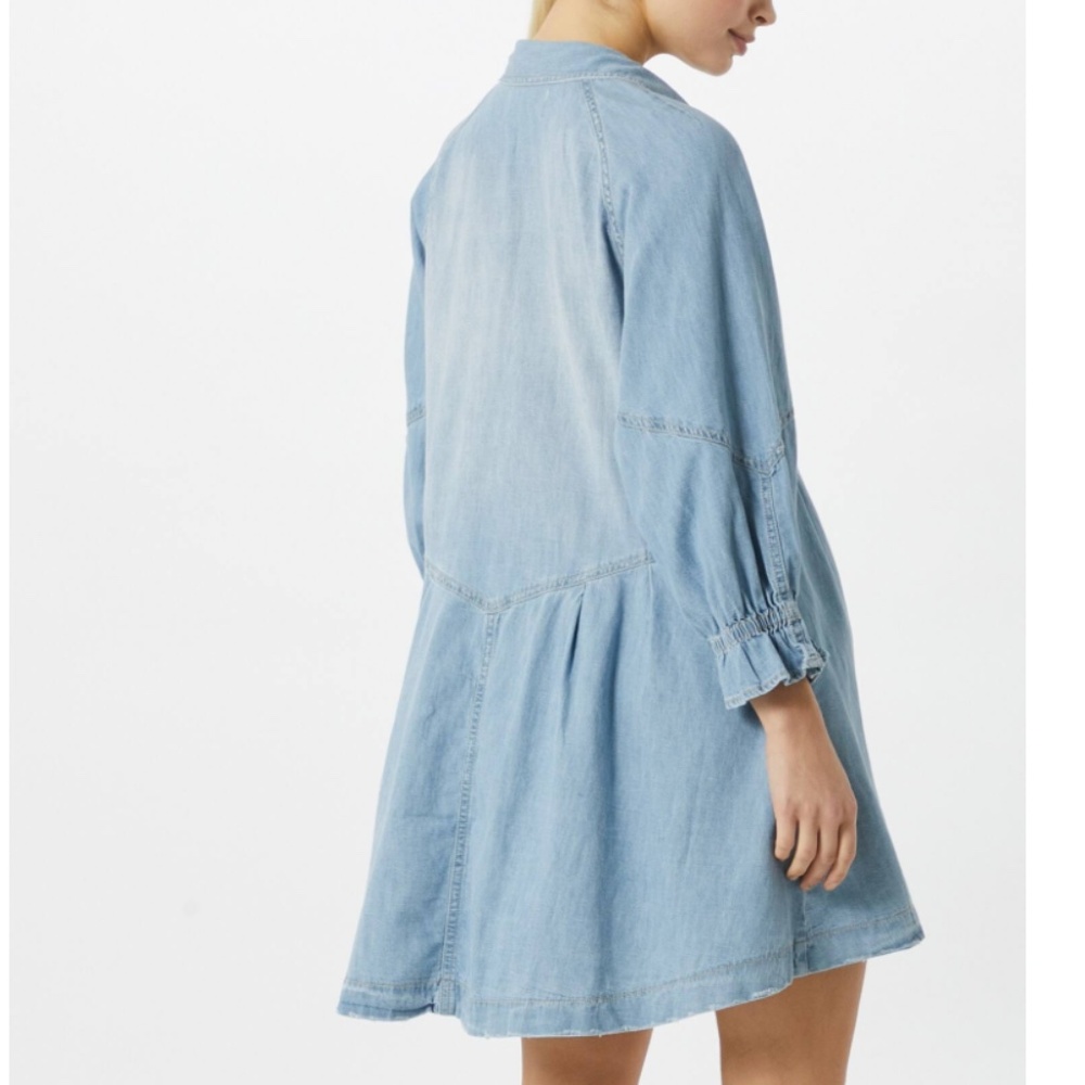 Free People * We The Free Hannah Denim Mini Dress with Pockets * Size XL * NWT! - Picture 3 of 16